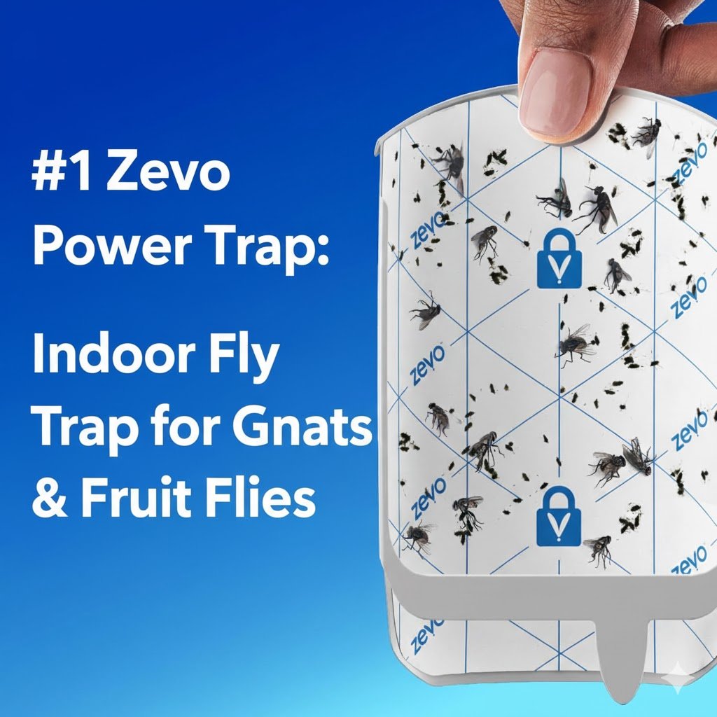 #1 Zevo Power Trap Indoor Fly Trap for Gnats & Fruit Flies