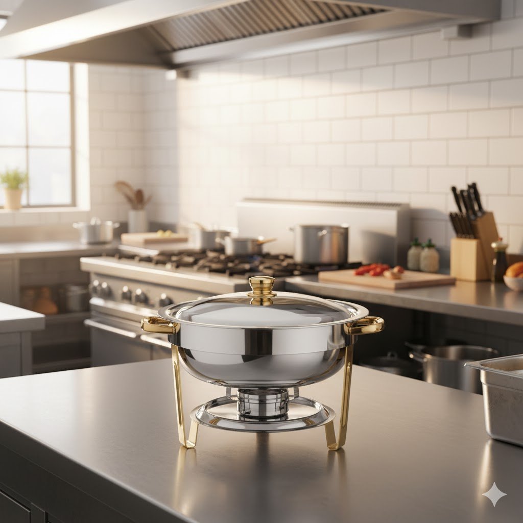 6qt Round Serving Dish Warmer